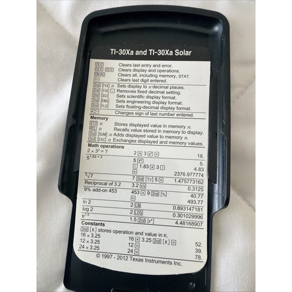 Texas Instruments TI-30Xa Scientific Calculator Tested And Working - Picture 3 of 7